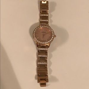 Rose gold fossil watch